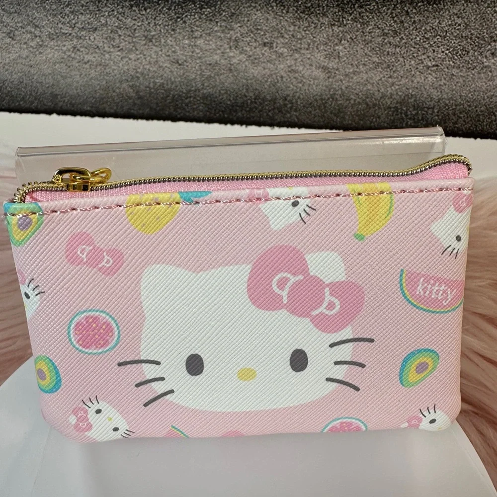 Hello Kitty Pink and White Kids Coin Pouch - Picture 3 of 4